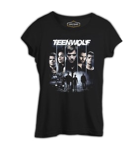 Teen Wolf Siyah Kadın Tshirt