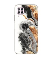 Mermer Tasarımlı Süper Şeffaf Silikon Telefon Kılıfı Huawei P40 Lite