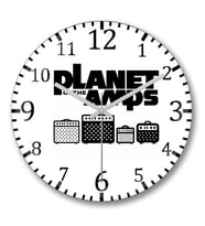 Planet Of The Amps Duvar Saati Bombeli Gercek Cam