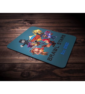 Kişiye Özel Brawl Stars Tasarımlı Mouse Pad (Mavi)