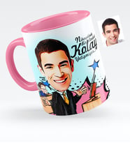 BK Gift Kişiye Özel Bay Avukat Karikatürlü Pembe Kupa Bardak  3