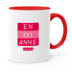 BK Gift Kişiye Özel En İyi Anne Kırmızı Kupa Bardak  4