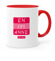 BK Gift Kişiye Özel En İyi Anne Kırmızı Kupa Bardak  4