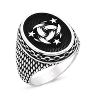 Teşkilatı Mahsusa Taşsız Erkek Gümüş Yüzük msr5