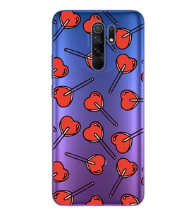 Şeker Tasarımlı Süper Şeffaf Silikon Telefon Kılıfı Xiomai Redmi 9
