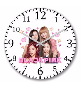 Blackpink    Duvar   Saati  Bombeli Gercek Cam