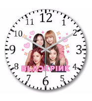 Blackpink    Duvar   Saati  Bombeli Gercek Cam