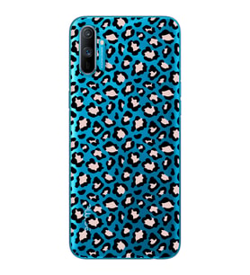 Leopar Tasarımlı Süper Şeffaf Silikon Telefon Kılıfı Oppo Realmi C3