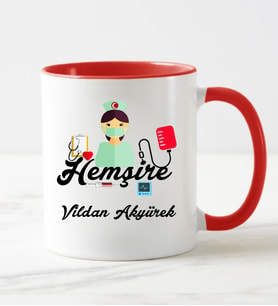 Hemşire Kupa Bardağı Kırmızı