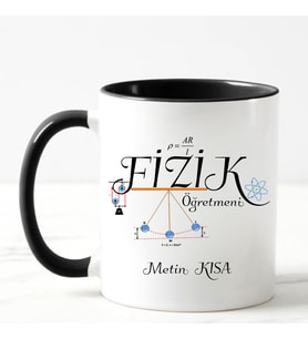 Fizik Öğretmeni Kupa Bardağı Siyah