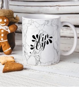 BK Gift Kişiye Özel Mermer Desenli Kupa Bardak  5