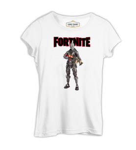 Fortnite - Black Knight Shield Beyaz Kadın Tshirt