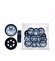 20 Adet Plastik Tekerlek 2,9 cm Çap - Mil Çapı 2mm Araba Yap Set