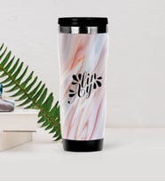BK Gift Kişiye Özel Mermer Desenli Çelik Termos Bardak  2