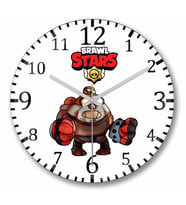 Brawl  Stars  Mecha Spike   Duvar Saati Bombeli Gercek Cam