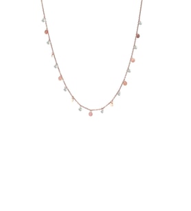 Gümüş pullu ve zirkon taşlı kolye SGTL8745