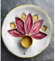 Lotus Seramik Tütsülük (Beyaz)