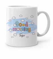 BK Gift Kişiye Özel Good Morning Tasarımlı Beyaz Kupa Bardak-2
