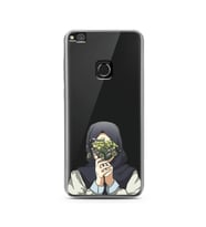 Kapalı Çiçekli Kız Tasarımlı Süper Şeffaf Silikon Telefon Kılıfı Huawei P9 Lite 