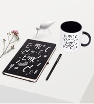 BK Gift Kişiye Özel Fizik Öğretmeni Temalı Siyah Defter Kalem Kupa Seti - 1