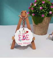 Mesajlı Ebe Hediye Ahşap Anahtarlık