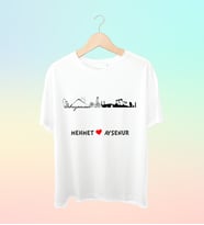 Şehrinize Özel İsim Baskılı Siluet Tshirt
