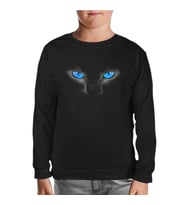 Kedi II Siyah Çocuk Sweatshirt