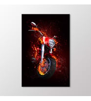 Arty Tablo Alevli Chopper Tablo (Karışık)