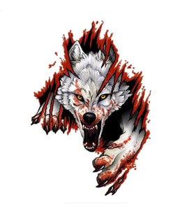 Öfkeli kızgın kurt araba sticker Oto Yapıştırması