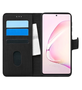 Microsonic Samsung Galaxy A81 Kılıf Fabric Book Wallet Siyah
