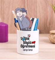 Sağlık Bilgisi Öğretmeni Seramik Kalemlik