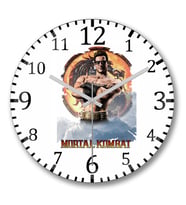 Mortal Kombat Duvar Saati Bombeli Gercek Cam
