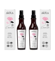 Akita %100 Doğal Yağı Alınmamış Gül Suyu 2X250mL