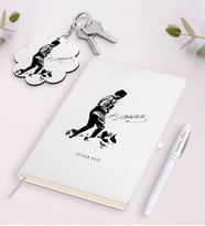 BK Gift Kişiye Özel Atatürk Temalı Beyaz Defter Kalem ve Anahtarlık Hediye Seti-16 (Model 1)