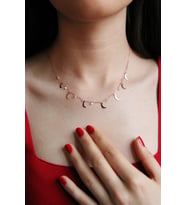 Ay Motifli Gümüş Şans Kolyesi - N156001