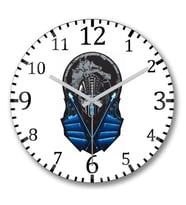 Nerd Stock SubZero Mortal Kombat Duvar Saati Bombeli Gercek Cam