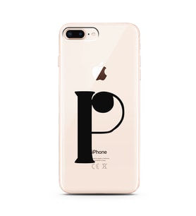 Iphone 8 Plus Harf Tasarımlı Telefon Kılıfı P-Harfi 