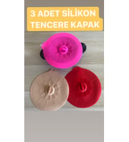3 Adet Tencere Kapak Silikon Kapak