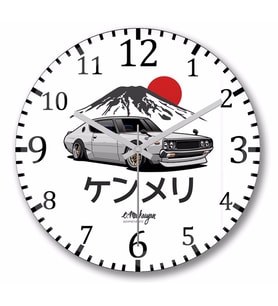 Skyline Gtr Kenmeri  Duvar Saati Bombeli Gercek Cam