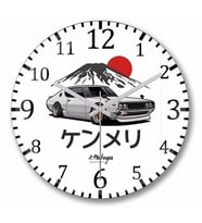 Skyline Gtr Kenmeri  Duvar Saati Bombeli Gercek Cam