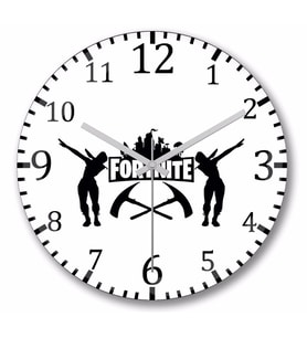 Fortnite        Duvar Saati Bombeli Gercek Cam