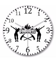 Fortnite        Duvar Saati Bombeli Gercek Cam
