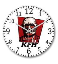 Kentucky Fried Human Attack Duvar Saati Bombeli Gercek Cam