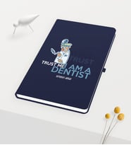 BK Gift Kişiye Özel Diş Hekimi Temalı Lacivert Defter - 3