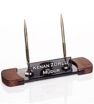 Royal Kristal İsimlik Yeni İşyeri Hediyesi Ofis Masa İsimliği (Siyah)