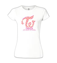 Twice - Logo Beyaz Bayan Tshirt