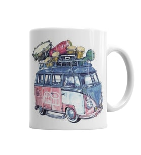Volkswagen Bus Kupa Bardak Porselen