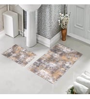 Banyo Halısı Ikili Klozet Takımı Kaymaz Tabanlı (60 xm x 100 cm + 40 cm x 60 cm) 