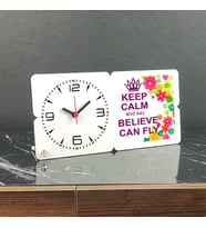 English Teacher Ahşap Masa Saati 003