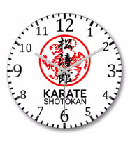 Kung Fu Duvar Saati Bombeli Gercek Cam